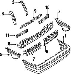 Mazda 626  Cover | Mazda OEM Part Number G215-50-221-BB