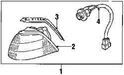 Mazda MX-6 Right Lens & housing | Mazda OEM Part Number GJ21-51-351A