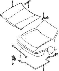 Mazda MX-6  Release cable | Mazda OEM Part Number GJ21-56-720B