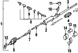 Mazda MX-6  Outer tie rod | Mazda OEM Part Number 8AH1-32-280