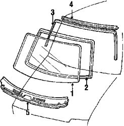 Mazda MX-6  Weatherstrip | Mazda OEM Part Number GA7B-50-899