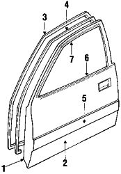 Mazda MX-6 Right Belt molding | Mazda OEM Part Number GJ22-50-640E