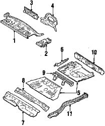 Mazda MX-6 Left Lamp housing | Mazda OEM Part Number G211-71-490A