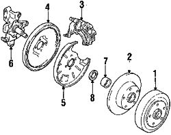 Mazda MX-6 Right Brake drum | Mazda OEM Part Number GJ21-26-251B