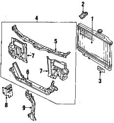 Mazda 323  Radiator assy lower bracket | Mazda OEM Part Number B366-15-230