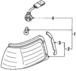 Mazda 323 Left Lens & housing | Mazda OEM Part Number BR70-51-07X