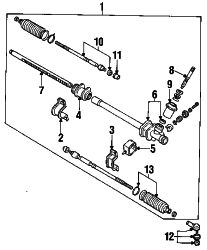 Mazda 323 Right Outer tie rod | Mazda OEM Part Number 8AB2-32-280