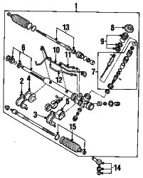 Mazda 323 Right Outer tie rod | Mazda OEM Part Number 8AB2-32-280