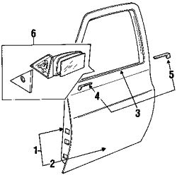 Mazda 323 Left Belt molding | Mazda OEM Part Number B468-50-650A