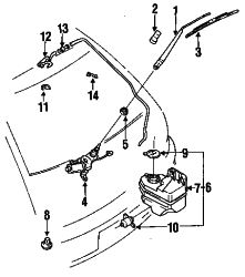 Mazda 323  Wiper motor seal | Mazda OEM Part Number B093-67-366A