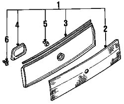 Mazda 323  Upper molding clip | Mazda OEM Part Number G043-50-742