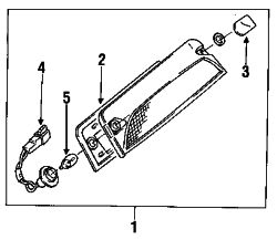 Mazda 323  High mount lamp gasket | Mazda OEM Part Number BR93-51-582