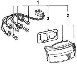 Mazda 323 Left Lens & housing | Mazda OEM Part Number B596-51-161