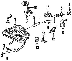 Mazda 323  Fuel pump | Mazda OEM Part Number B3E7-13-35ZB