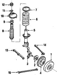 Mazda 323 Left Spindle | Mazda OEM Part Number B455-26-115D