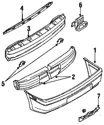 Mazda 323  Reinforcement upper retainer | Mazda OEM Part Number BR93-50-2H0