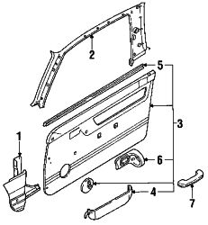 Mazda 323 Right Pull handle | Mazda OEM Part Number B455-69-460B