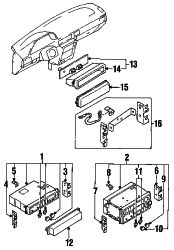 Mazda 323  Radio bracket | Mazda OEM Part Number BR73-66-AT3