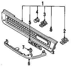 Mazda Protege  Grille assy | Mazda OEM Part Number BAYC-50-710