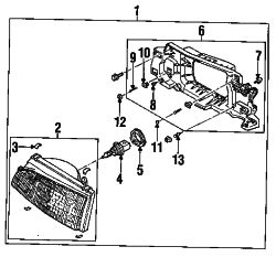 Mazda Protege Right Bulb | Mazda OEM Part Number 0000-11-9004-90