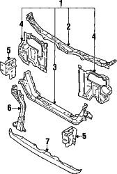 Mazda Protege  Upper tie bar | Mazda OEM Part Number B455-53-150D