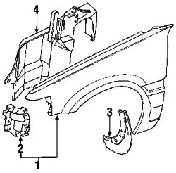 Mazda Protege Right Stone deflector | Mazda OEM Part Number B455-56-311B