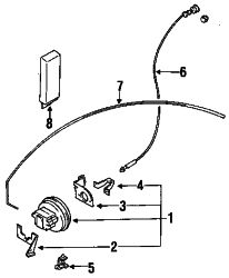 Mazda Protege  Actuator assy lower bracket | Mazda OEM Part Number BR70-66-3AXA