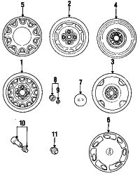 Mazda Protege  Wheel cover | Mazda OEM Part Number BB7E-37-170