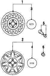 Mazda Protege  Wheel nut | Mazda OEM Part Number B002-37-160B