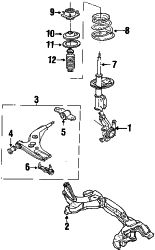 Mazda Protege Right Strut mount | Mazda OEM Part Number B455-34-380D