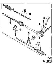 Mazda Protege Right Outer tie rod | Mazda OEM Part Number 8AB2-32-280