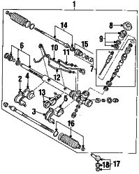 Mazda Protege Right Outer tie rod | Mazda OEM Part Number 8AB2-32-280