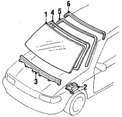 Mazda Protege  Reveal molding | Mazda OEM Part Number BW5B-50-601A