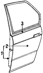 Mazda Protege Left Belt molding | Mazda OEM Part Number B456-50-670A