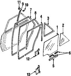 Mazda Protege Left Upper hinge | Mazda OEM Part Number B455-73-210A