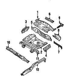 Mazda Protege Left Corner panel | Mazda OEM Part Number B455-71-405