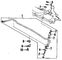 Mazda Protege  Stabilizer bar | Mazda OEM Part Number B455-28-10X