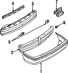 Mazda Protege  Reinforcement upper retainer | Mazda OEM Part Number BR70-50-229