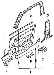 Mazda Protege Left Pull handle | Mazda OEM Part Number B455-69-470B