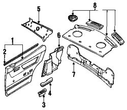 Mazda Protege  Pull pocket | Mazda OEM Part Number B461-68-D71B-32
