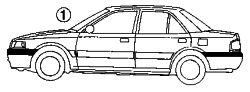 Mazda Protege Right Stripe tape | Mazda OEM Part Number BA1C-50-2C6
