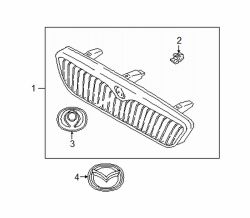 Mazda Millenia  Grille assy clip | Mazda OEM Part Number B092-50-715