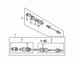 Mazda Millenia Left Outer boot | Mazda OEM Part Number GS70-V9-050-9U