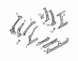 Mazda Millenia Left Inner pillar | Mazda OEM Part Number TA01-71-04X