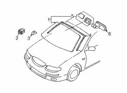 Mazda Millenia  Windshield spacer | Mazda OEM Part Number B455-50-891A