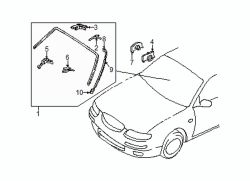 Mazda Millenia Left Molding assy protector | Mazda OEM Part Number T001-50-6C2A