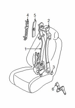 Mazda Millenia Left Buckle | Mazda OEM Part Number T061-57-620-80