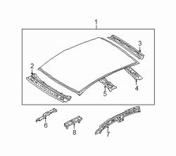 Mazda Millenia  Rear header | Mazda OEM Part Number T001-70-700A
