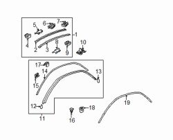 Mazda Millenia Left Drip molding grommet | Mazda OEM Part Number B223-50-765