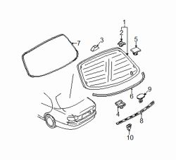 Mazda Millenia  Weatherstrip | Mazda OEM Part Number GA7B-50-899
